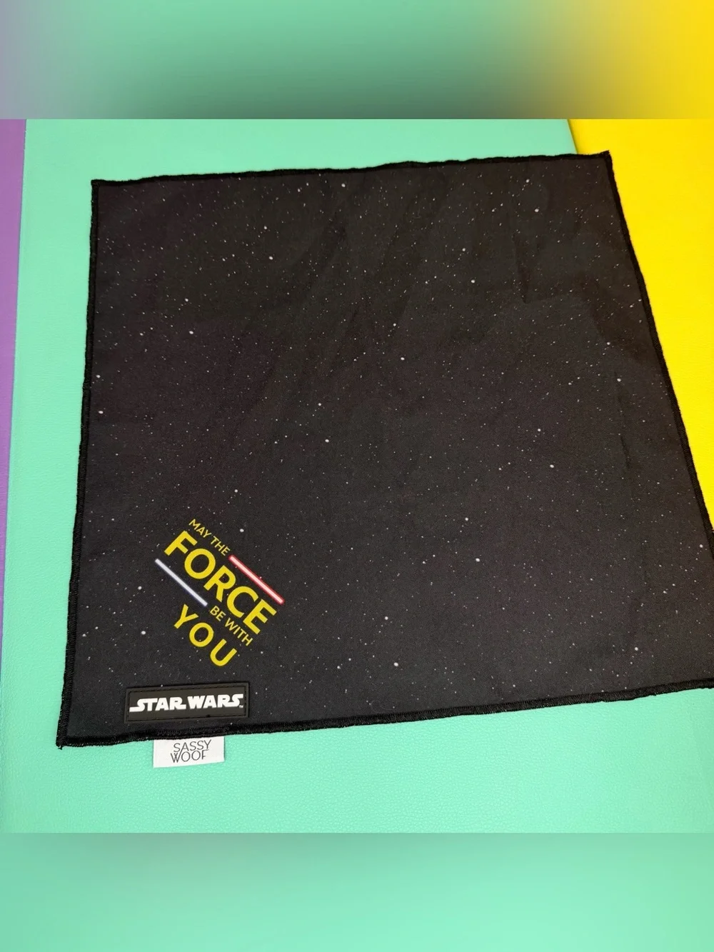 Star Wars x Sassy Woof 'May the Force Be With You' Black Dog Bandana